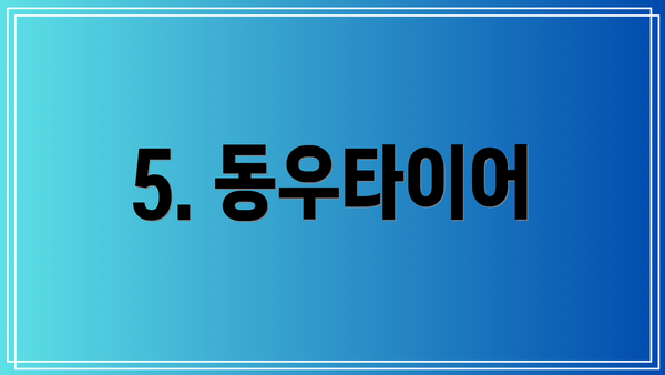 5. 동우타이어