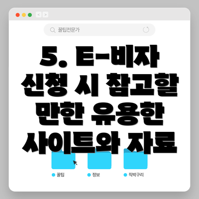 5. E-비자 신청 시 참고할 만한 유용한 사이트와 자료