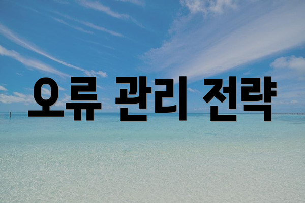 오류 관리 전략