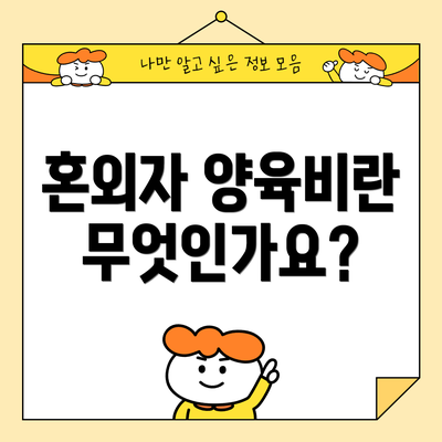 혼외자 양육비란 무엇인가요?