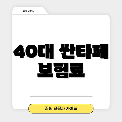 40대 싼타페 보험료