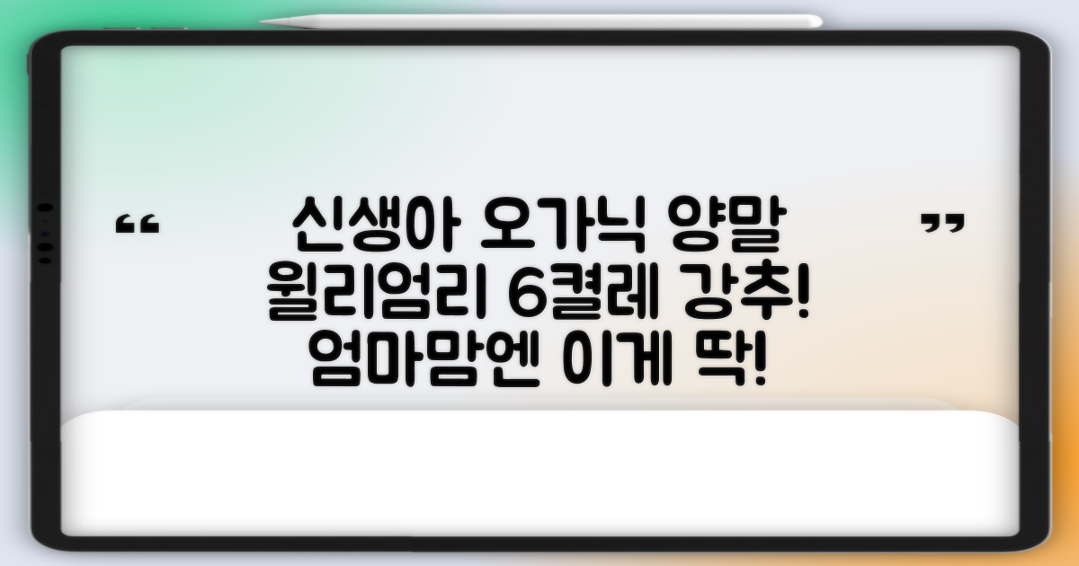 윌리엄리 신생아 오가닉 양말 6켤레 추천 리뷰