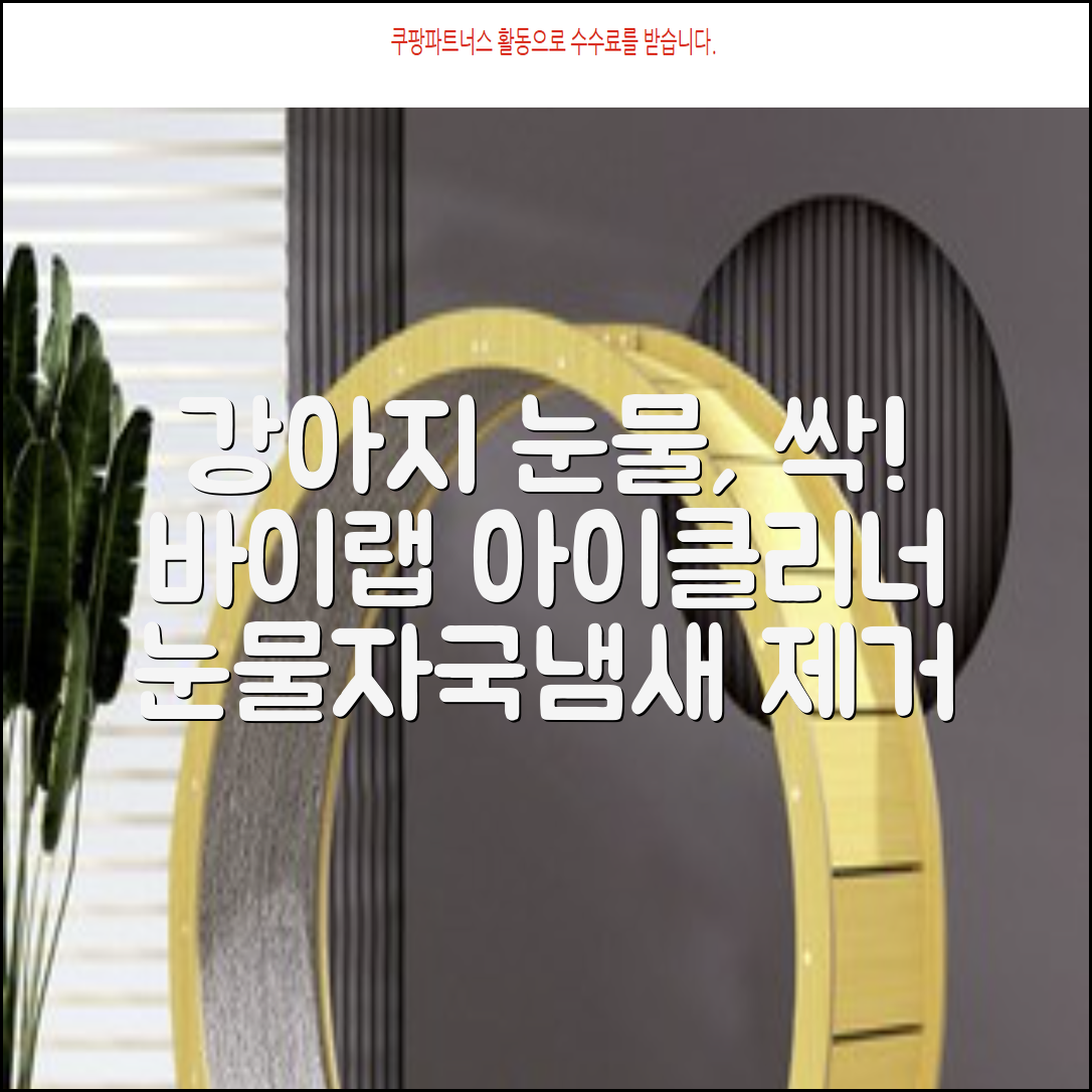 바이랩 강아지 눈물자국 눈 눈물냄새 세정 아이클리너, 40ml, 1세트 추천 리뷰