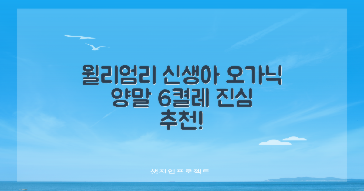 윌리엄리 신생아 오가닉 양말 6켤레 추천 리뷰