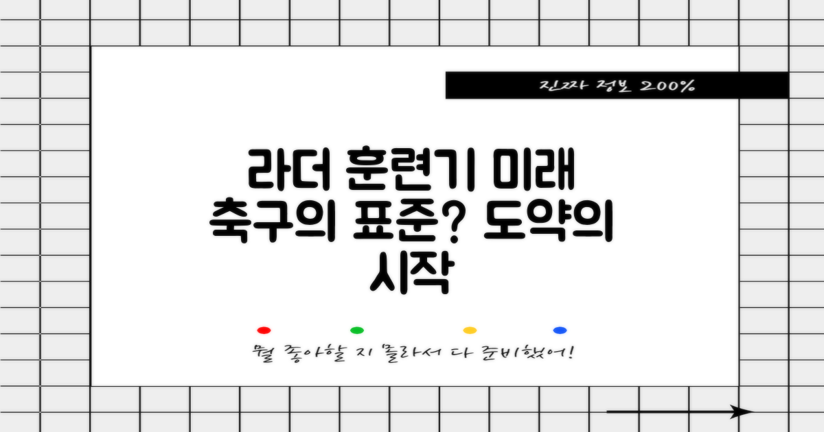 라더 훈련기, 미래 축구 훈련의 표준?