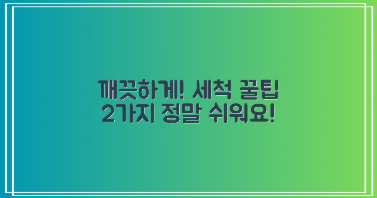 2가지 세척 팁