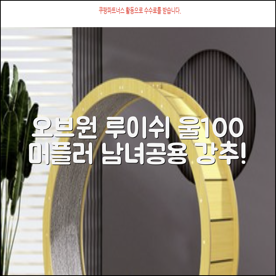 오브원 루이쉬 울 100 남녀공용 머플러 추천 리뷰