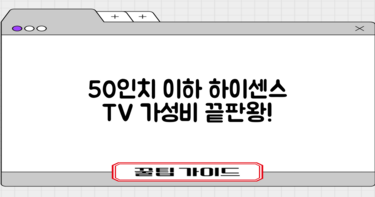 왜 50인치 이하 하이센스 TV를 선택해야 할까?