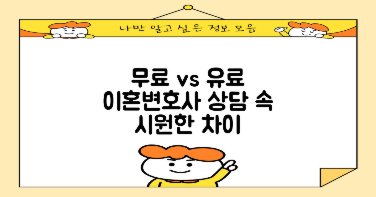 이혼전문변호사 상담, 무료와 유료, 뭐가 다를까요?