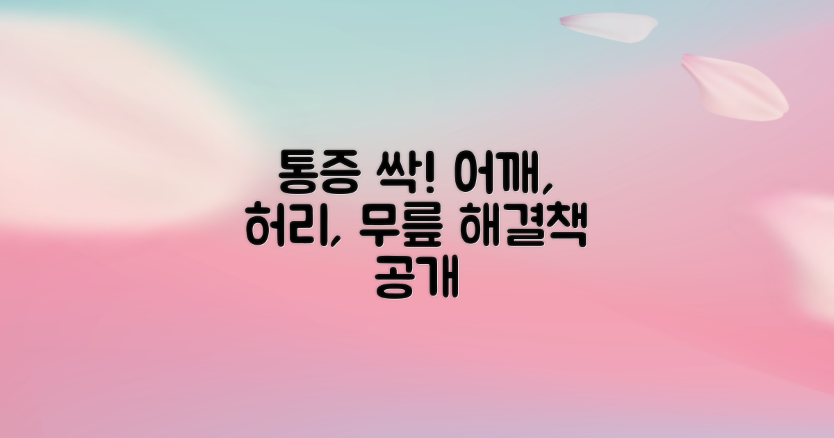 어깨, 허리, 무릎 통증 해결사