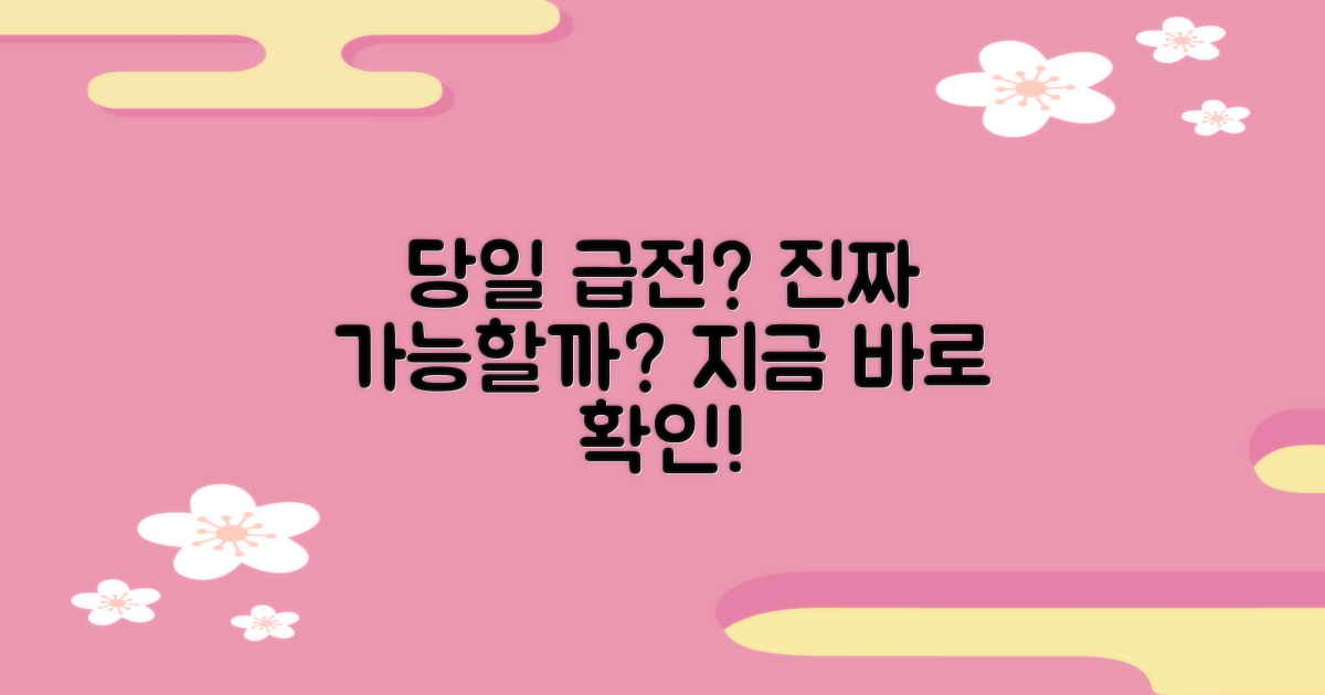 당일 급전, 정말 가능할까?