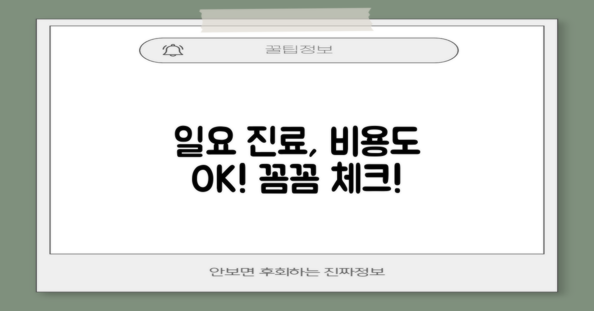 일요일 진료, 진료비까지 꼼꼼히!