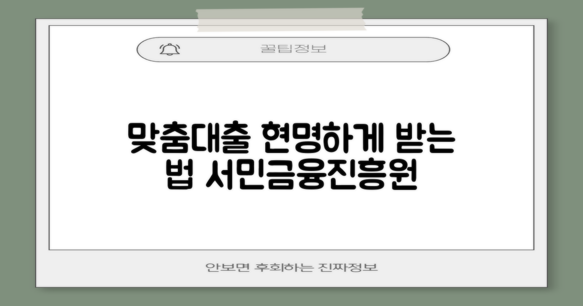 서민금융진흥원 맞춤대출, 가장 현명하게 받는 방법은?