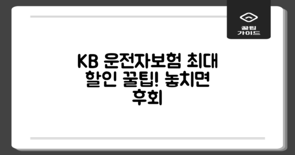 KB손해보험 다이렉트 운전자보험: 할인 혜택 꼼꼼히!