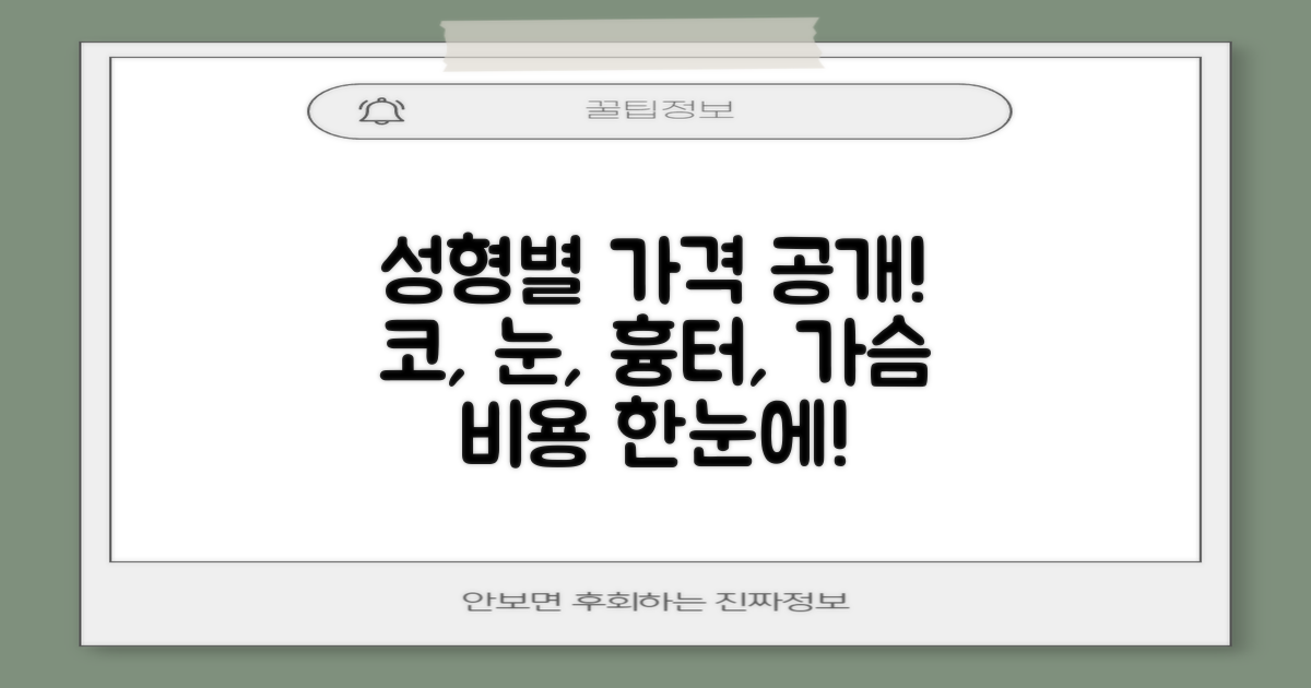 코, 눈, 흉터, 가슴 성형, 가격은 얼마일까?