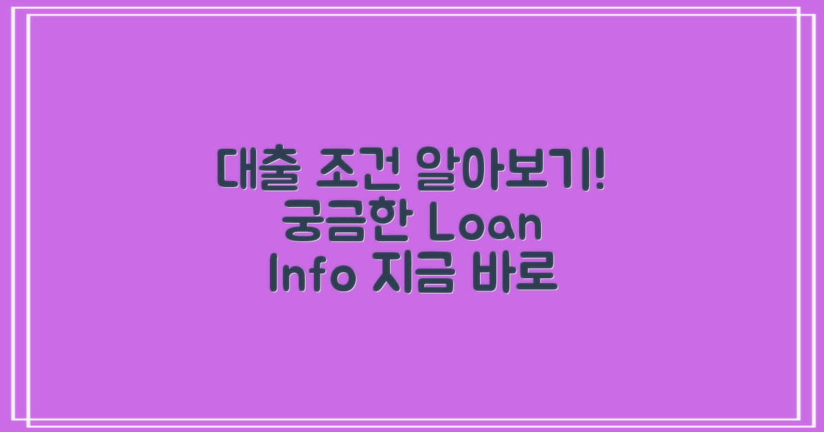 대출 조건은 어떻게 되나?