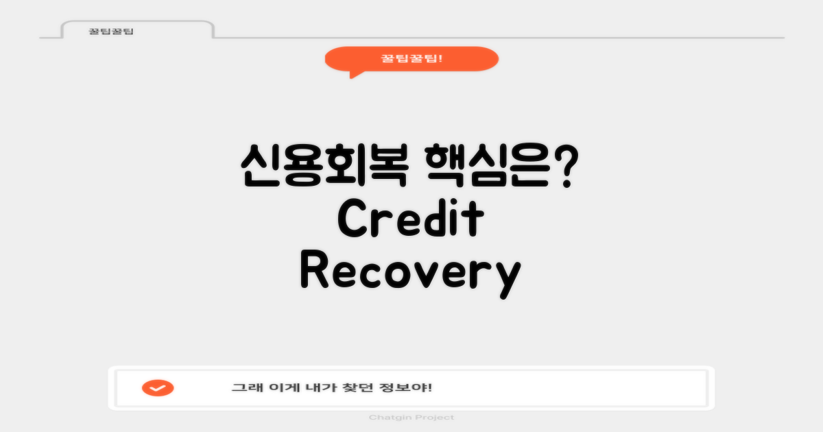 신용회복의 핵심 요소는?