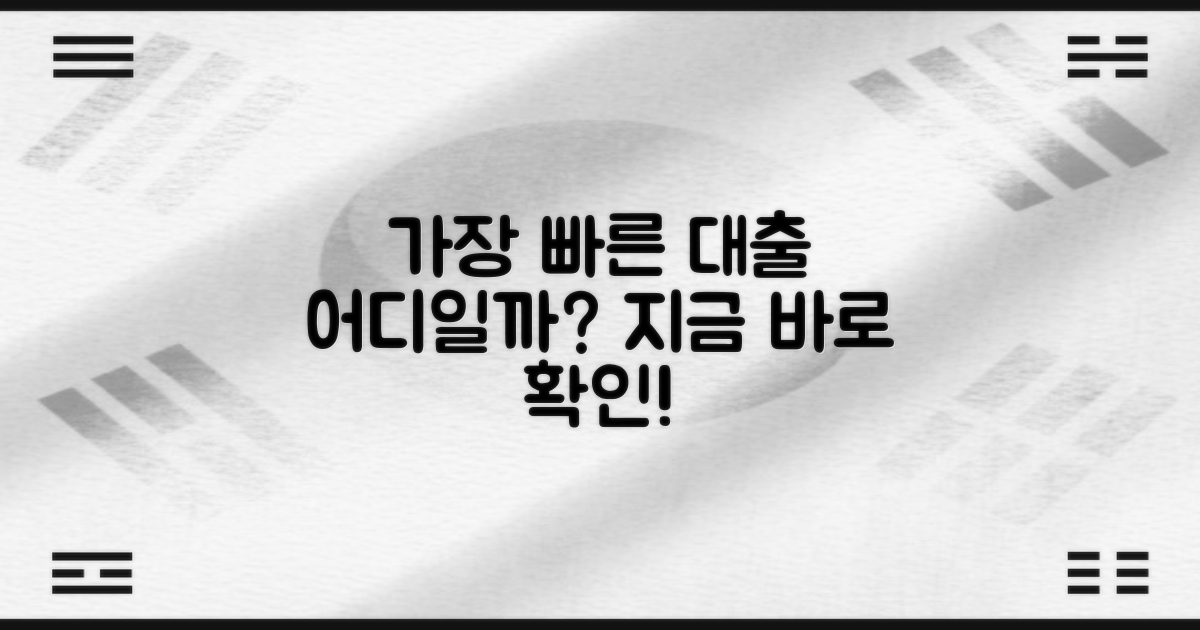 신속한 대출, 가장 빠른 곳은?