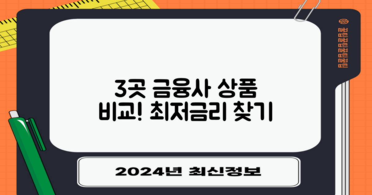 3곳 금융사 상품 비교 분석