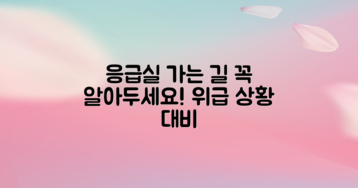 응급실 찾는 법 알아두세요