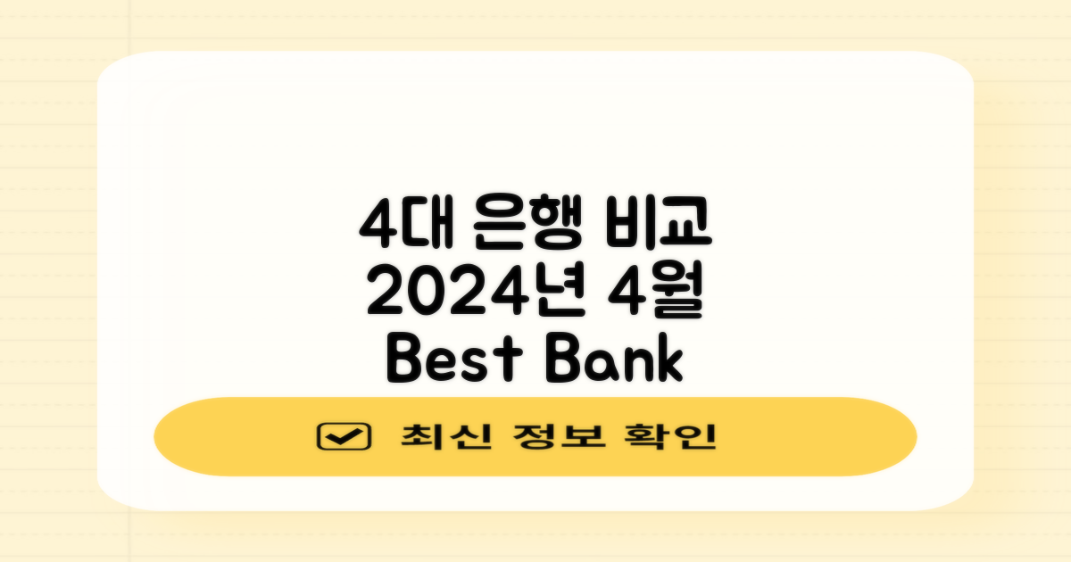 4대 은행 비교: 2024년 4월